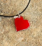 Enameled Heart Necklace - PinkLemonadeKLS